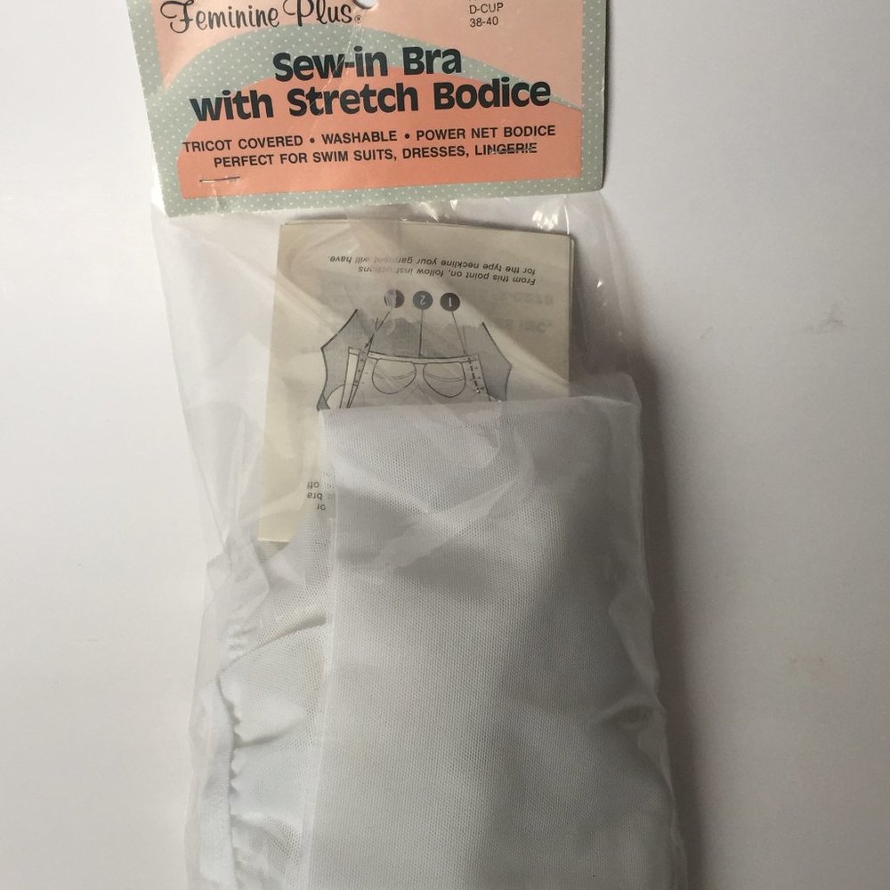 Sew in Bra D-Cup Sz. 38 -40 with Stretch Bodice